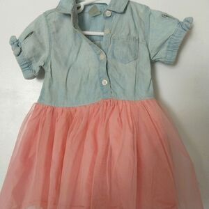 OshKosh B'gosh Green and Pink Casual Sundress